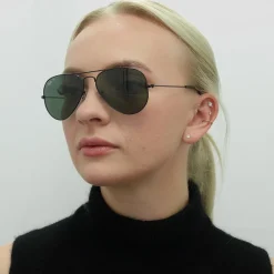 Ray-Ban Sunglasses Aviator 3025 Black Green Polarized 002/58