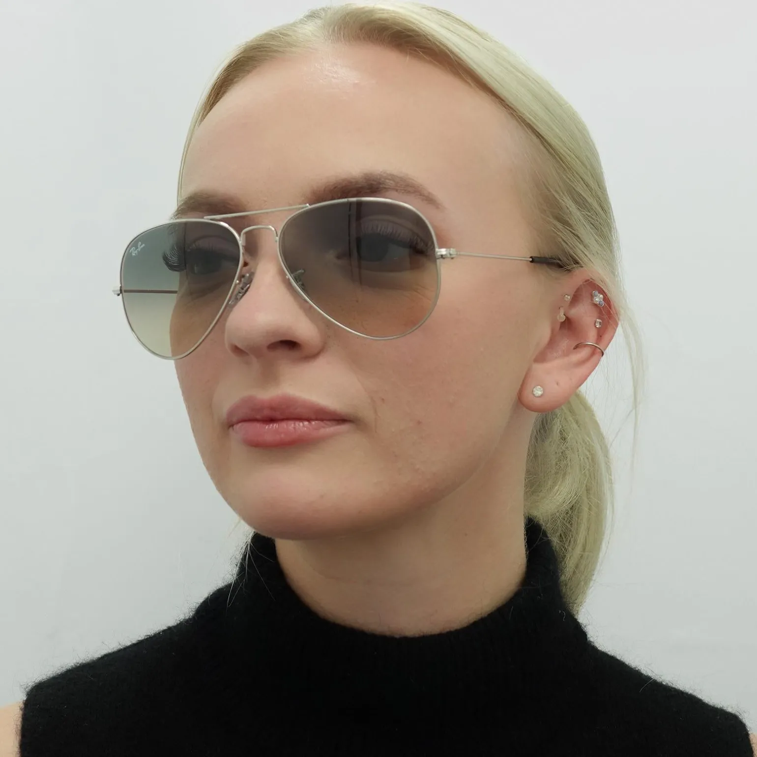 Ray-Ban Sunglasses Aviator 3025 003/32 Silver Grey Gradient 55mm