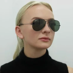 Ray-Ban Sunglasses Aviator 3025 Black Green Polarized 002/58