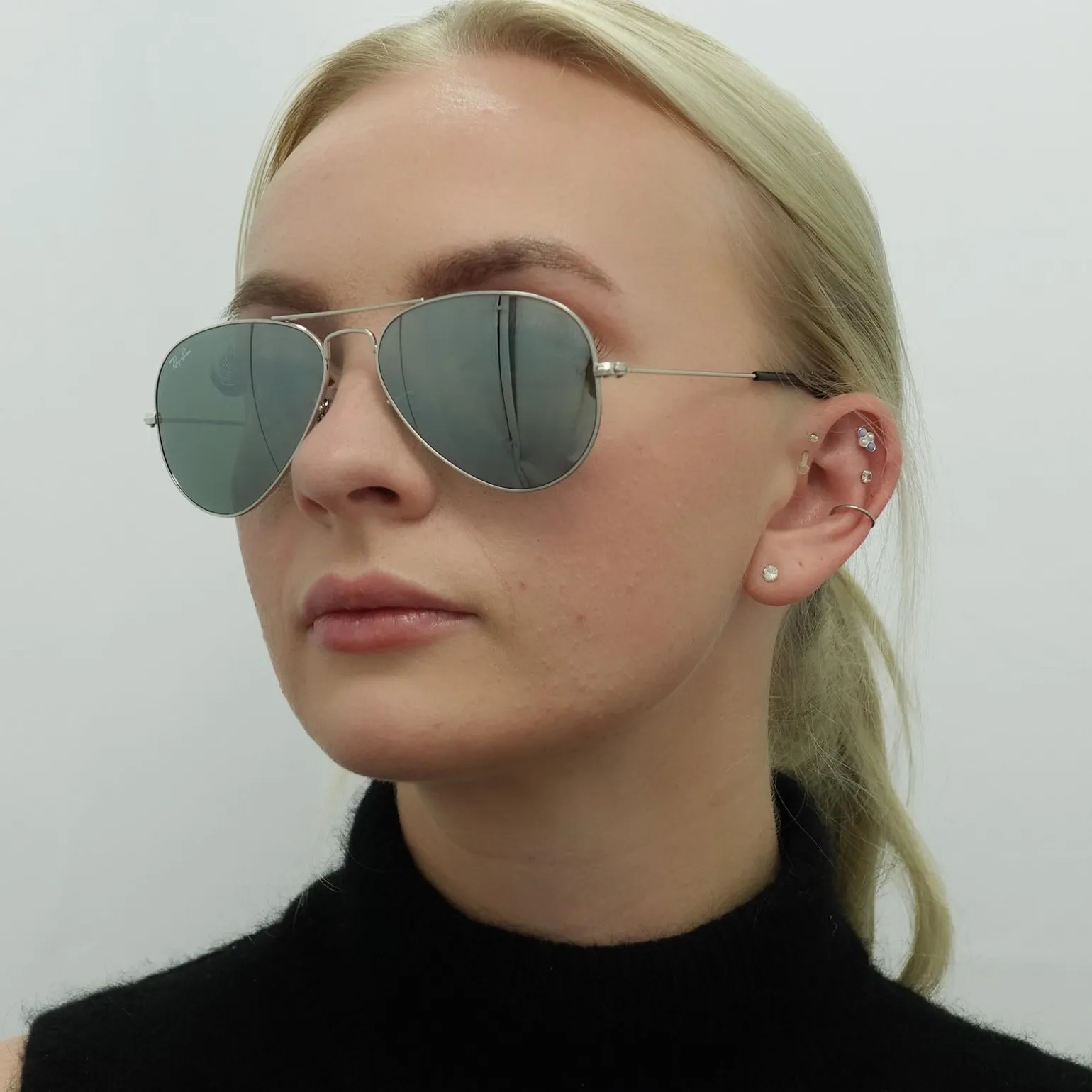 Ray-Ban Sunglasses Aviator 3025 W3275 Silver Grey Mirror 55mm