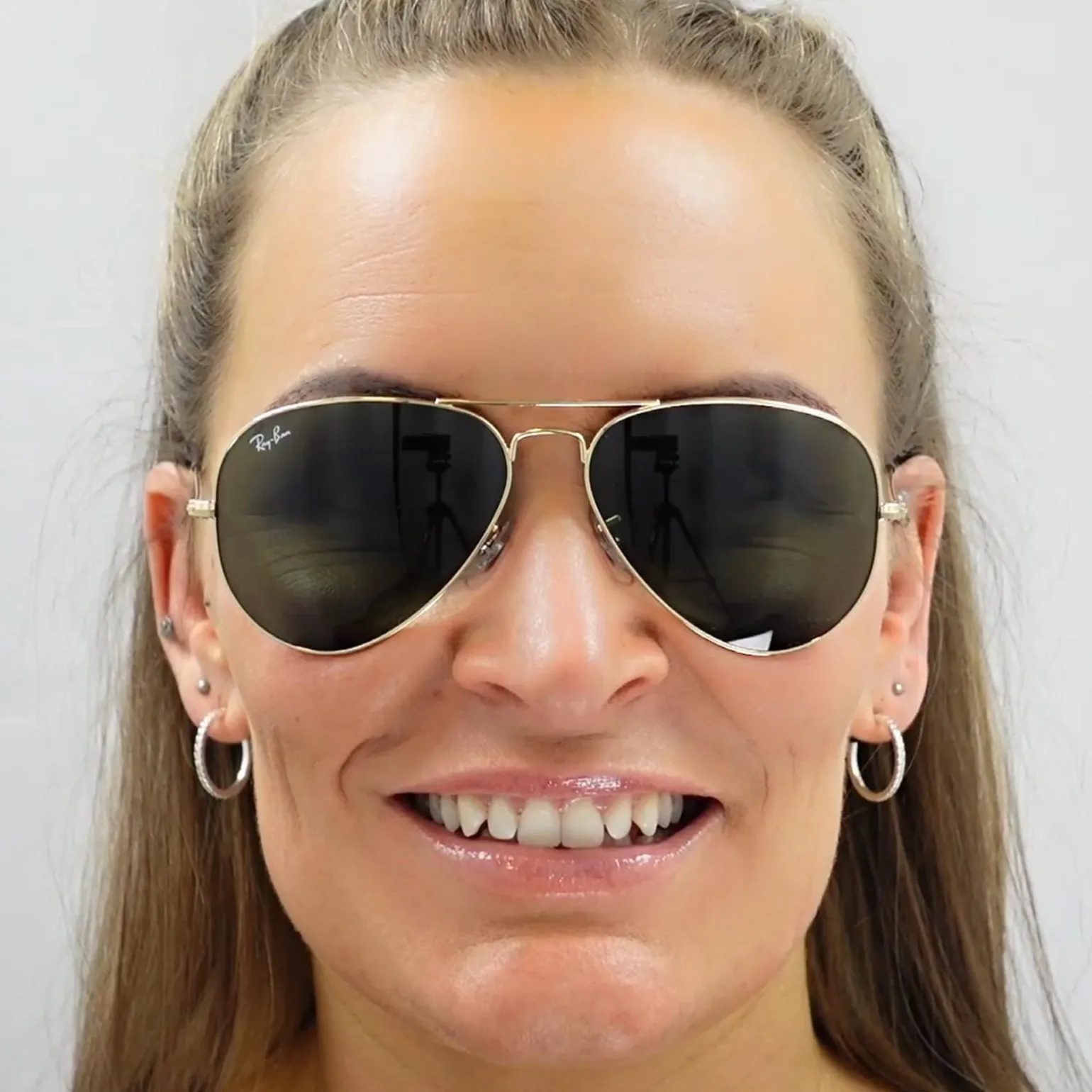 Ray-Ban Sunglasses Aviator 3025 112/4L Matt Gold Blue Mirror Polarized