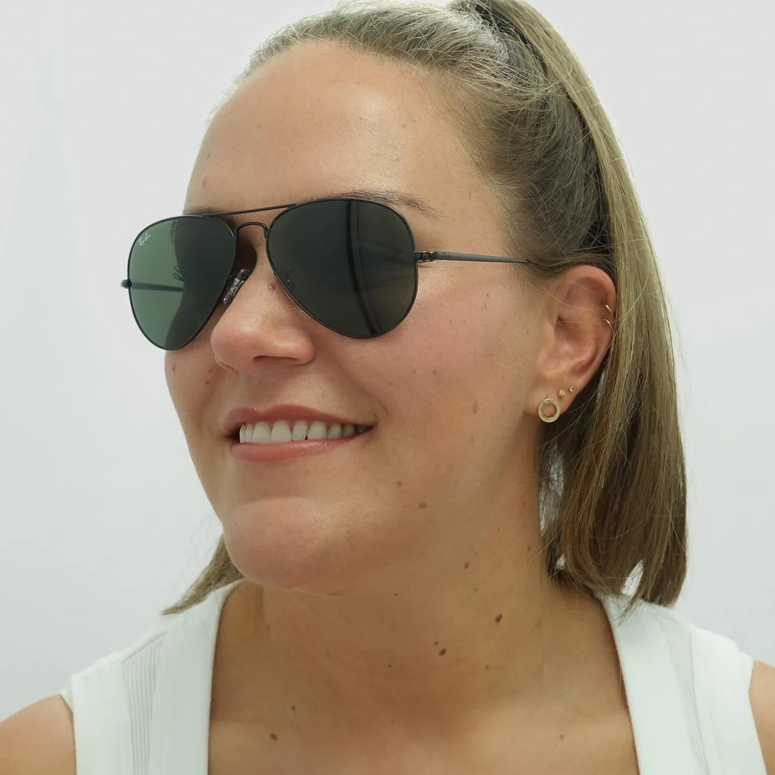 Ray-Ban Sunglasses Aviator Metal II RB3689 914831 Black Green