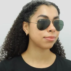 Ray-Ban Sunglasses Aviator 3025 W0879 Gunmetal Green