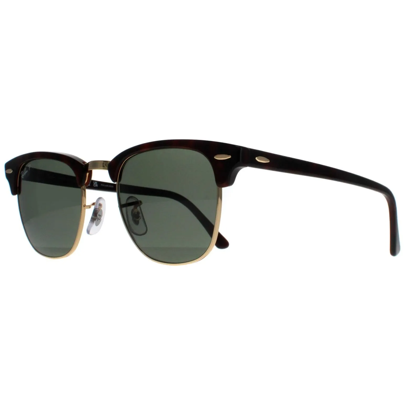 Ray-Ban Sunglasses Clubmaster 3016 990/58 Red Havana Green Polarized S