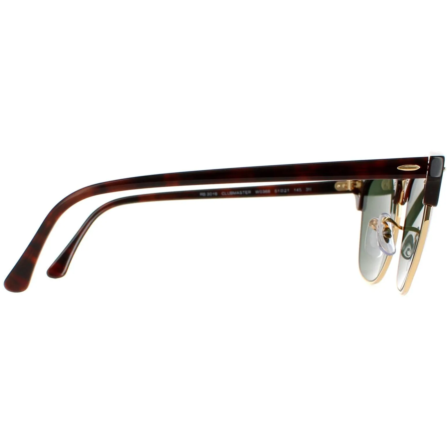 Ray-Ban Sunglasses Clubmaster 3016 W0366 Havana Green G-15 Large 51mm