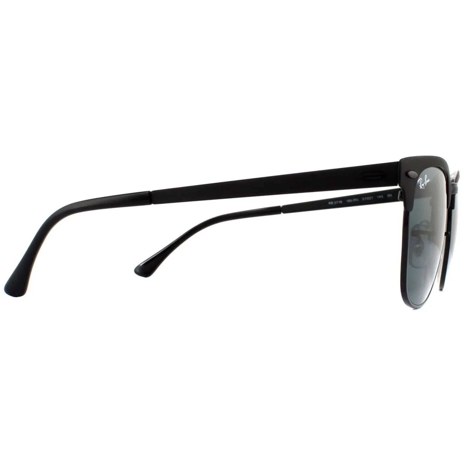 Ray-Ban Sunglasses Clubmaster Metal RB3716 186/R5 Matte Black Grey