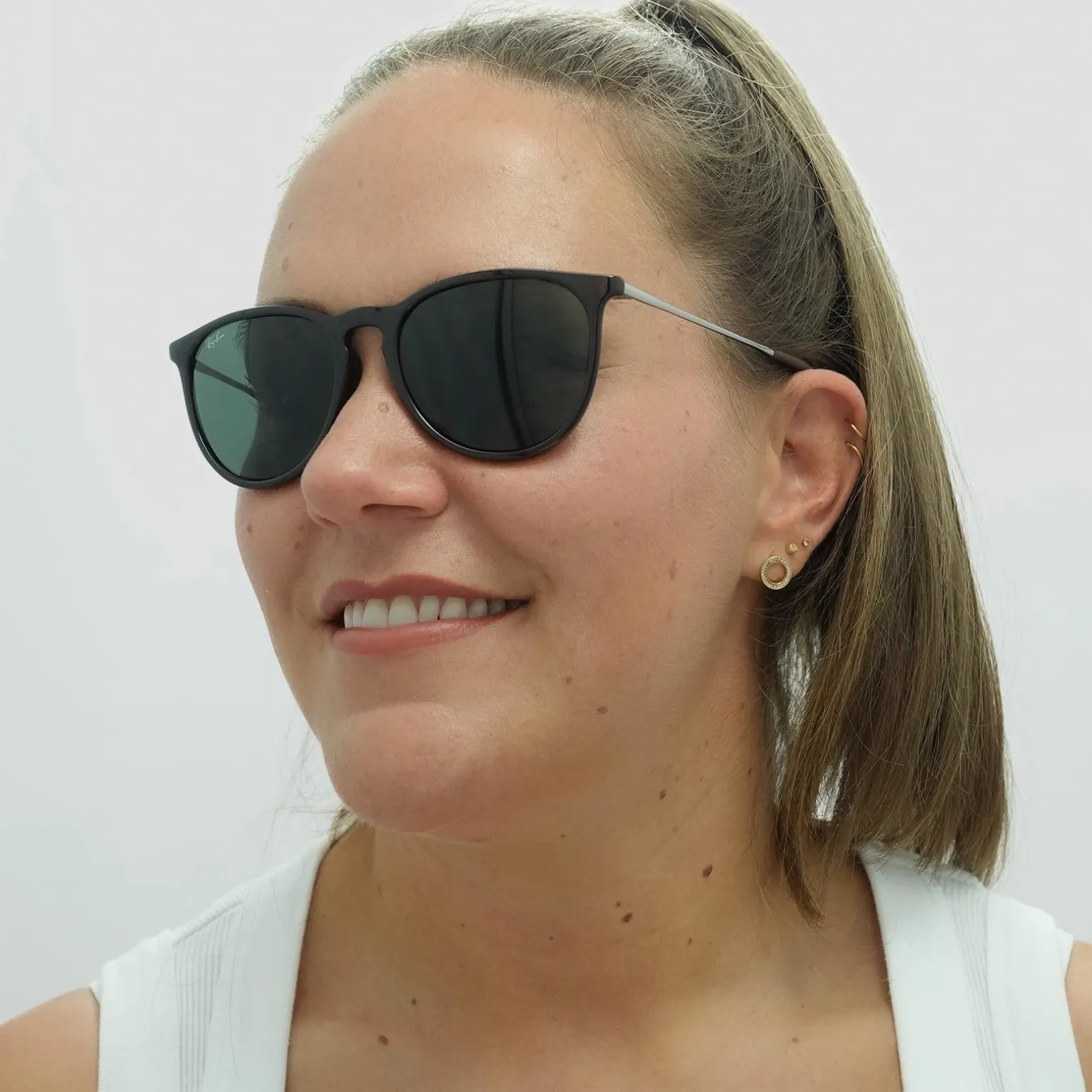 Ray-Ban Sunglasses Erika 4171 710/71 Tortoise & Gunmetal Green