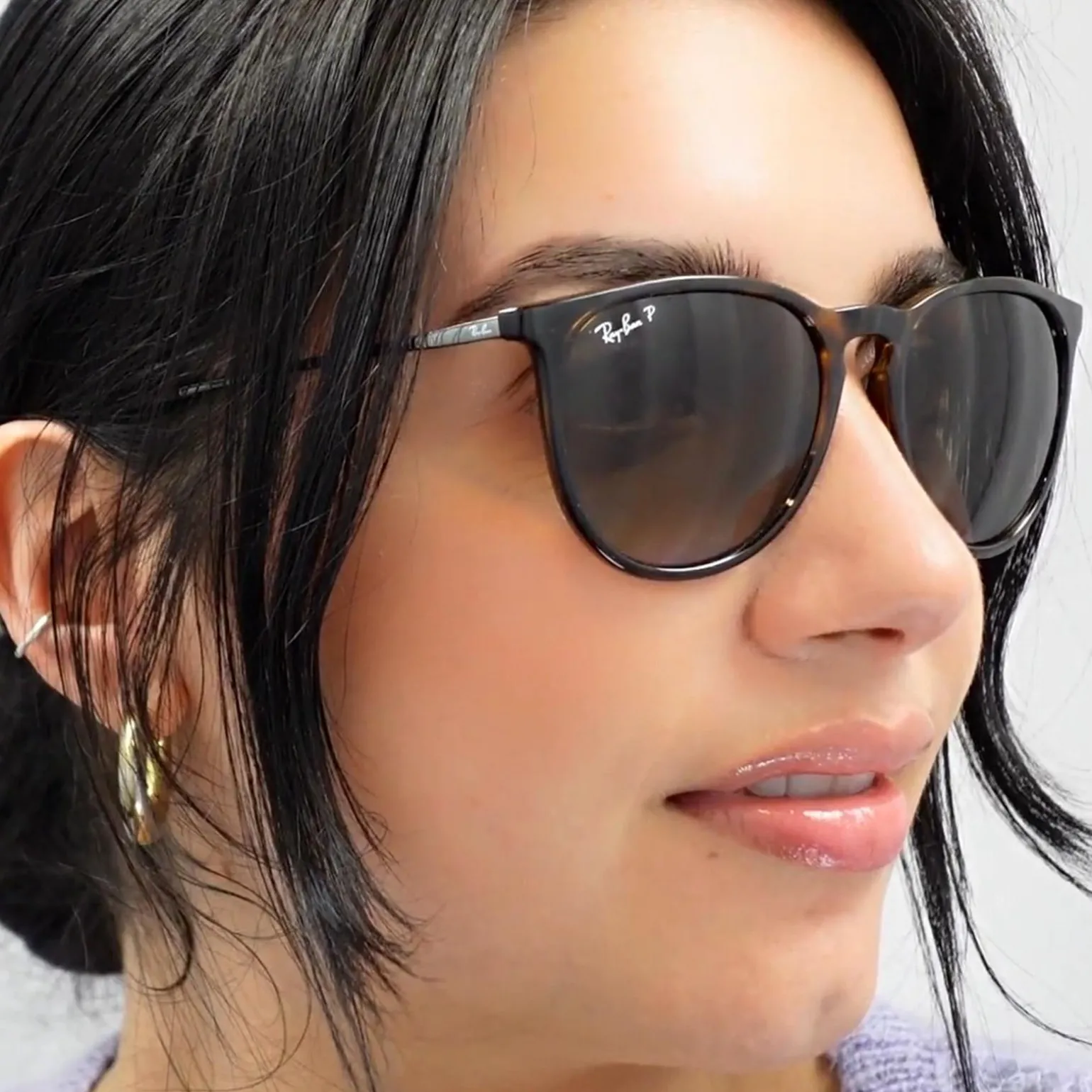 Ray-Ban Sunglasses Erika 4171 601/55 Black & Gunmetal Blue Mirror
