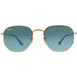 Ray-Ban Sunglasses Hexagonal RB3548N 91233M Gold Blue Grey Gradient
