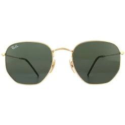 Ray-Ban Sunglasses Hexagonal 3548N 001 Gold Green