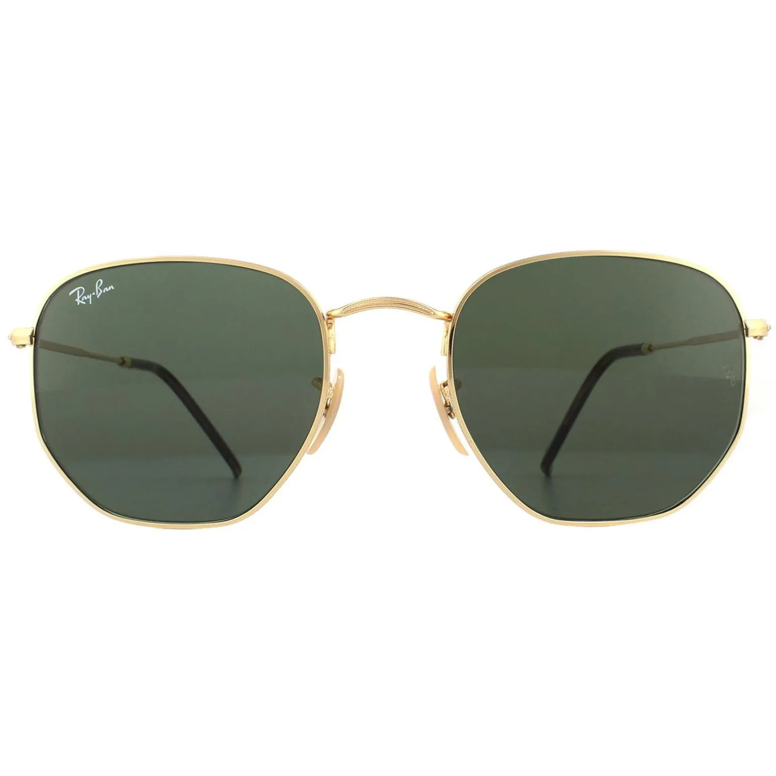 Ray-Ban Sunglasses Hexagonal 3548N 001 Gold Green