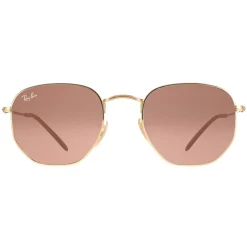 Ray-Ban Sunglasses Hexagonal RB3548N 912443 Polished Gold Brown Gradie