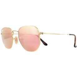 Ray-Ban Sunglasses Hexagonal 3548N 001/Z2 Gold Copper Flash Mirror