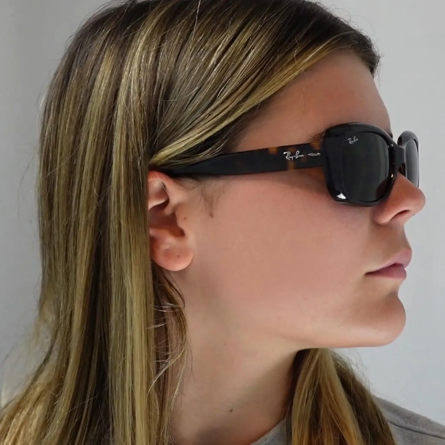 Ray-Ban Sunglasses Jackie Ohh 4101 710/T5 Tortoise Brown Gradient Pola