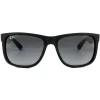 Ray-Ban Sunglasses Justin 4165 622/T3 Black Rubber Grey Gradient Polar