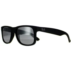 Ray-Ban Sunglasses Justin 4165 622/6G Rubber Black Grey Mirror
