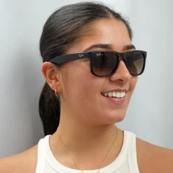 Ray-Ban Sunglasses Justin 4165 710/13 Rubber Light Havana Brown Gradie
