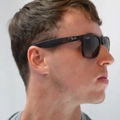 Ray-Ban Sunglasses Justin 4165 622/6G Rubber Black Grey Mirror 51mm