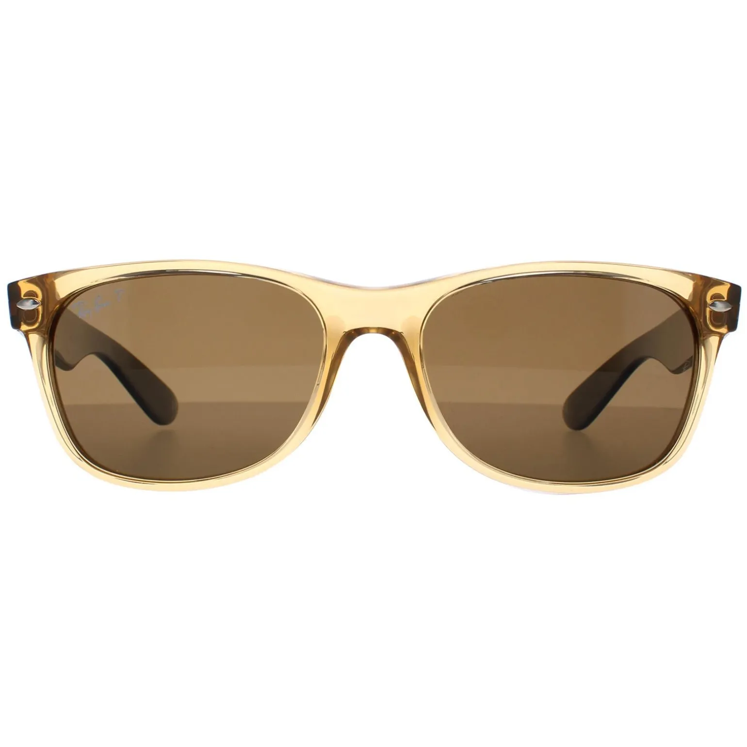 Ray-Ban Sunglasses New Wayfarer 2132 945/57 Honey Crystal Brown Polari