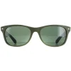 Ray-Ban Sunglasses New Wayfarer 2132 646531 Rubber Military Green on B