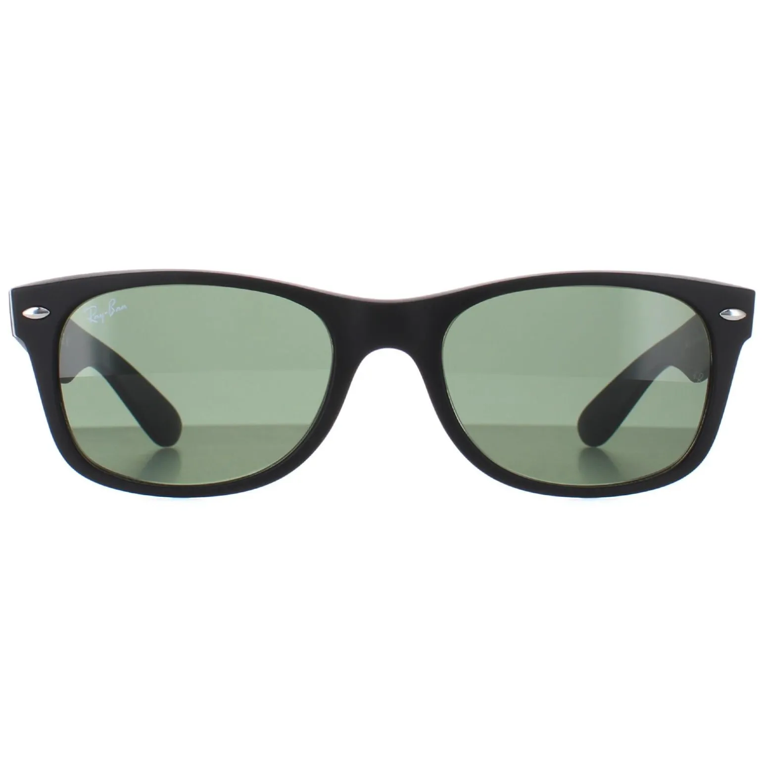 Ray-Ban Sunglasses New Wayfarer 2132 622 Black Rubber Green Small 52mm