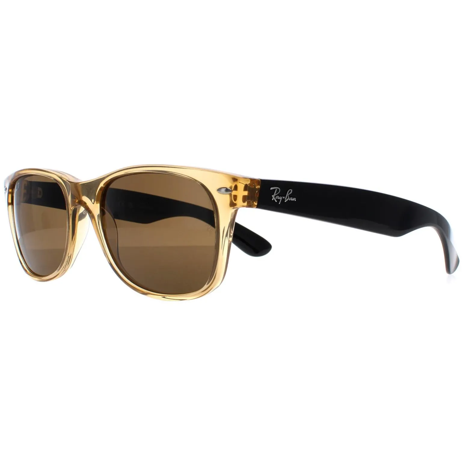 Ray-Ban Sunglasses New Wayfarer 2132 945/57 Honey Crystal Brown Polari