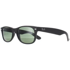Ray-Ban Sunglasses New Wayfarer 2132 622 Black Rubber Green Small 52mm