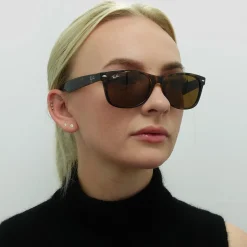 Ray-Ban Sunglasses New Wayfarer 2132 710 Light Havana Brown 55mm