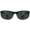 Rayban Sunglasses Predator 2 2027 Black Matt Black Green W1847