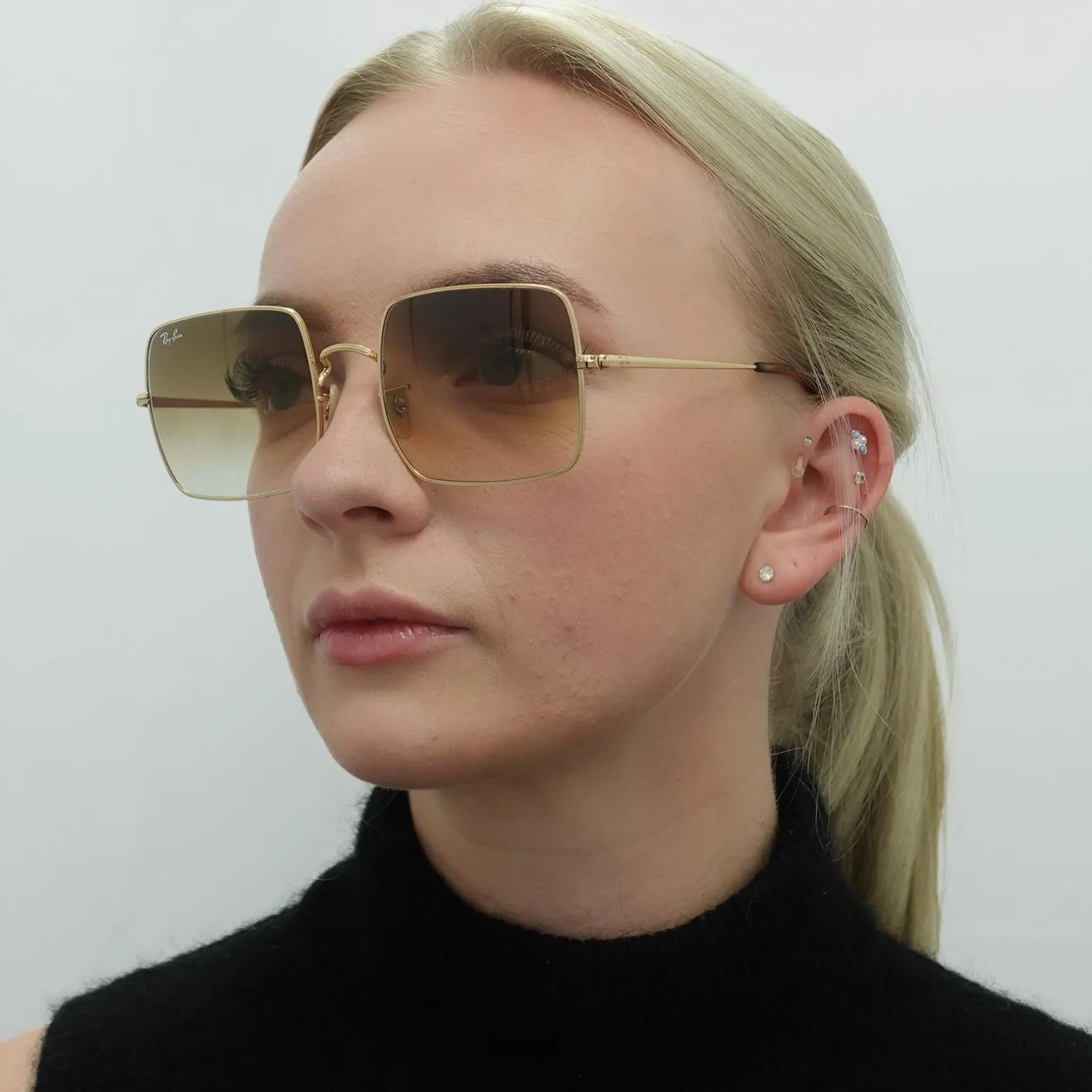 Ray-Ban Sunglasses RB1971 914751 Gold Light Brown Gradient