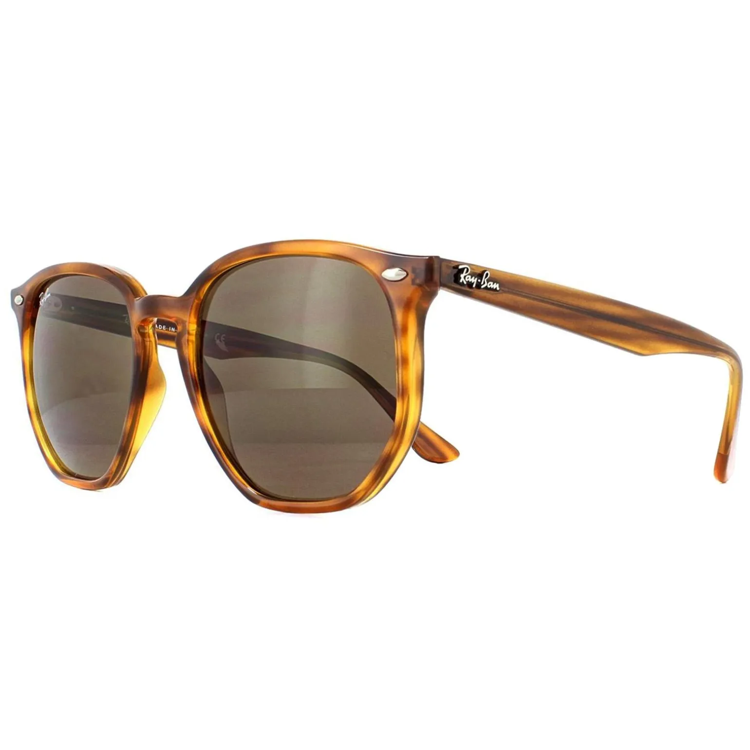 Ray-Ban Sunglasses RB4306 820/73 Striped Red Havana Dark Brown