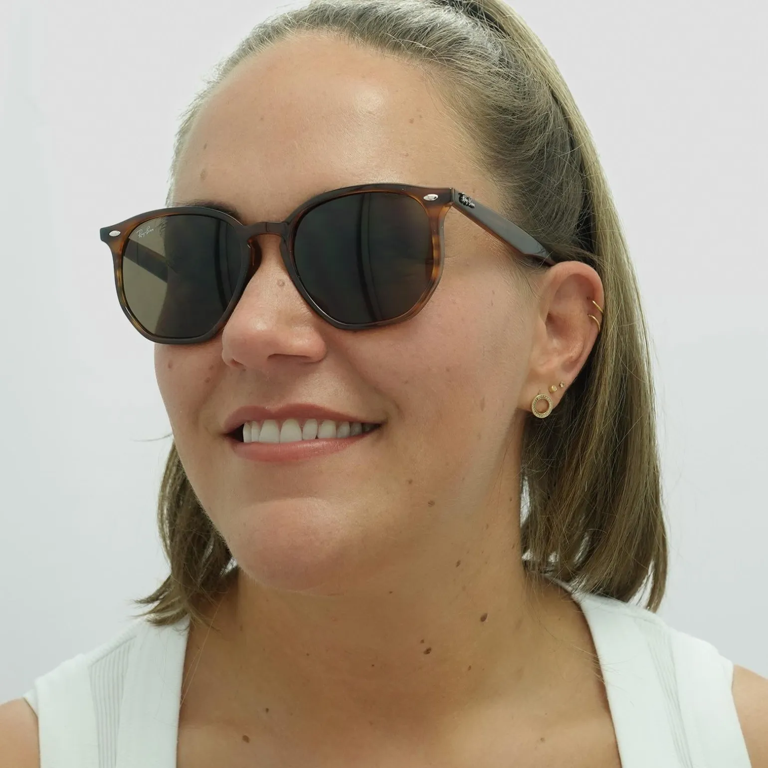 Ray-Ban Sunglasses RB4306 820/73 Striped Red Havana Dark Brown