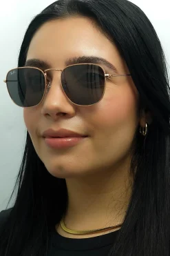 Ray-Ban Sunglasses RB3857 Frank 9202B1 Rose Gold Dark Grey