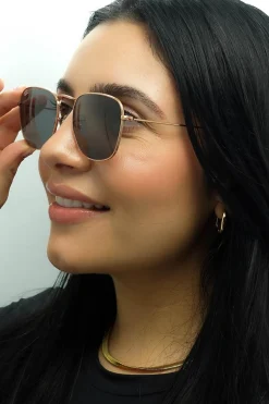 Ray-Ban Sunglasses RB3857 Frank 9202B1 Rose Gold Dark Grey