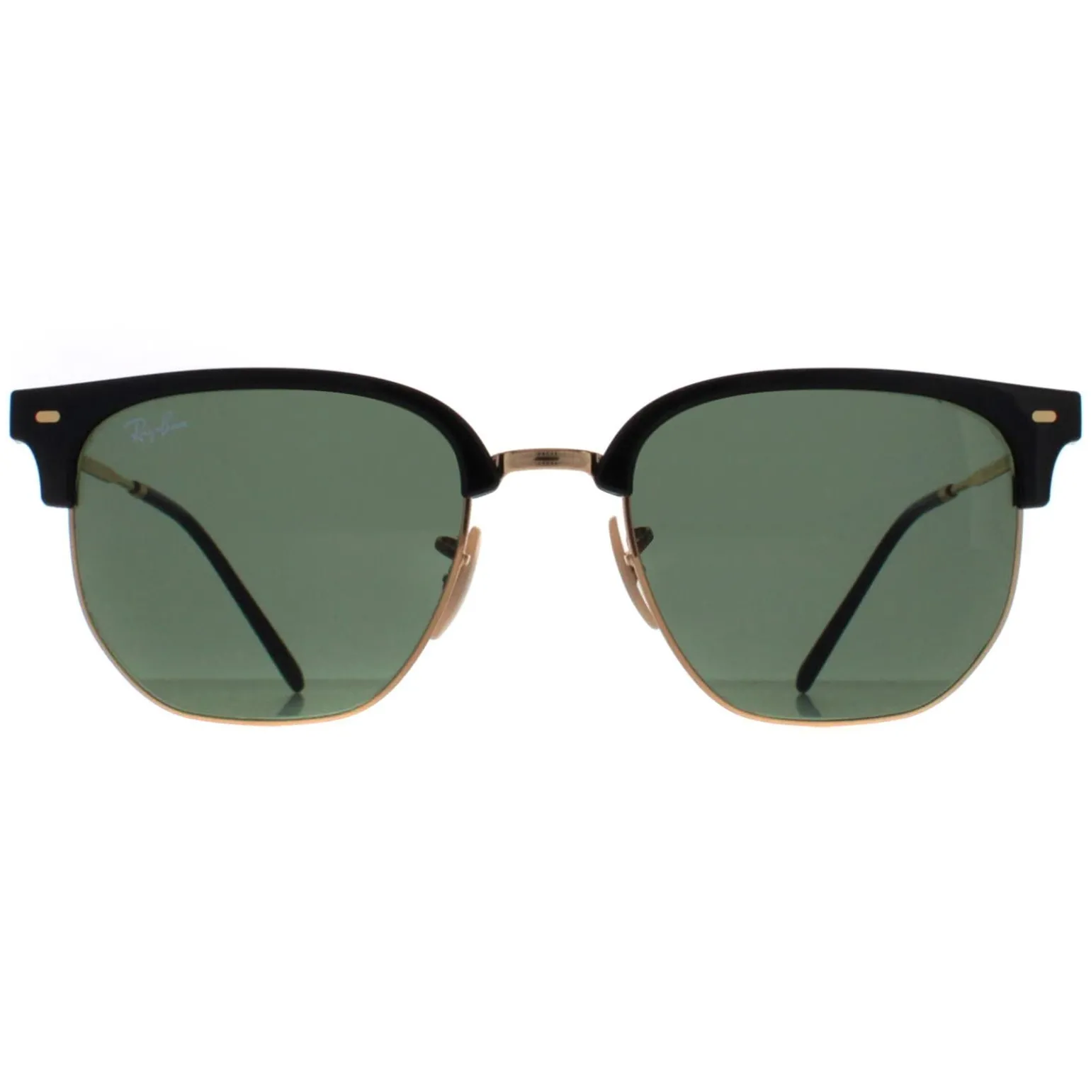 Ray-Ban Sunglasses RB4416 New Clubmaster 601/31 Black on Gold Green