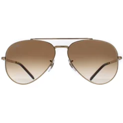 Ray-Ban Sunglasses RB3625 New Aviator 001/51 Polished Gold Light Brown