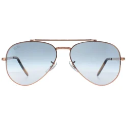 Ray-Ban Sunglasses RB3625 New Aviator 92023F Polished Rose Gold Blue G