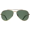 Ray-Ban Sunglasses RB3625 New Aviator 919631 Polished Gold Green
