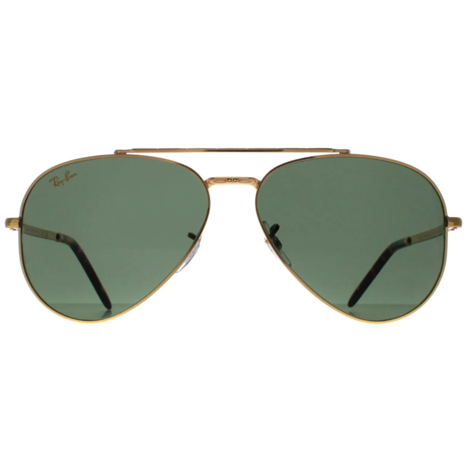 Ray-Ban Sunglasses RB3625 New Aviator 919631 Polished Gold Green