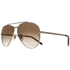 Ray-Ban Sunglasses RB3625 New Aviator 001/51 Polished Gold Light Brown