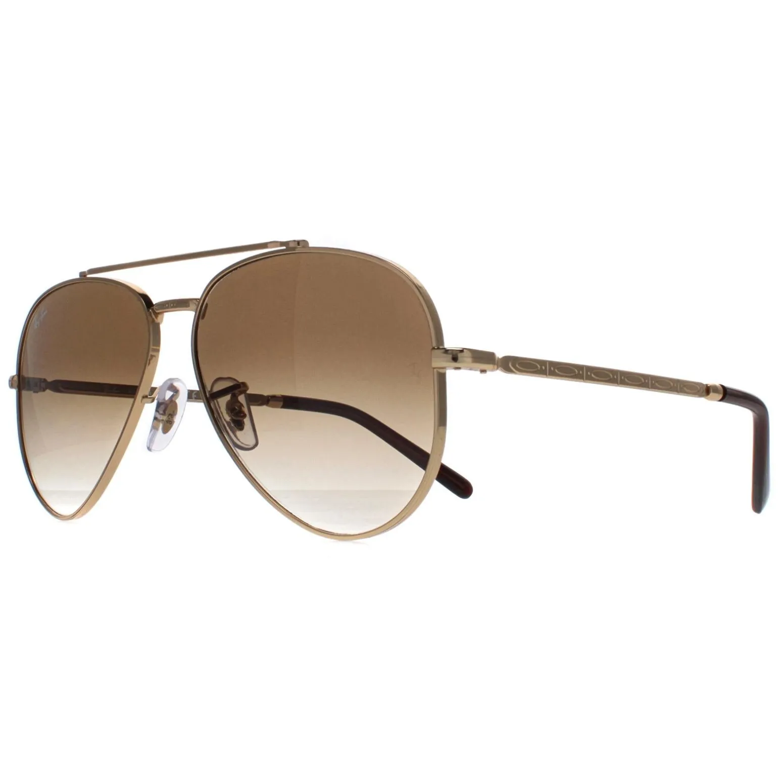 Ray-Ban Sunglasses RB3625 New Aviator 001/51 Polished Gold Light Brown