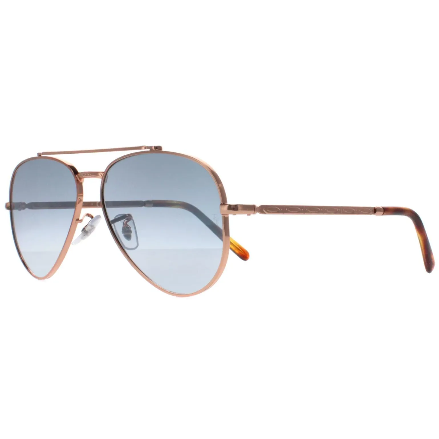 Ray-Ban Sunglasses RB3625 New Aviator 92023F Polished Rose Gold Blue G