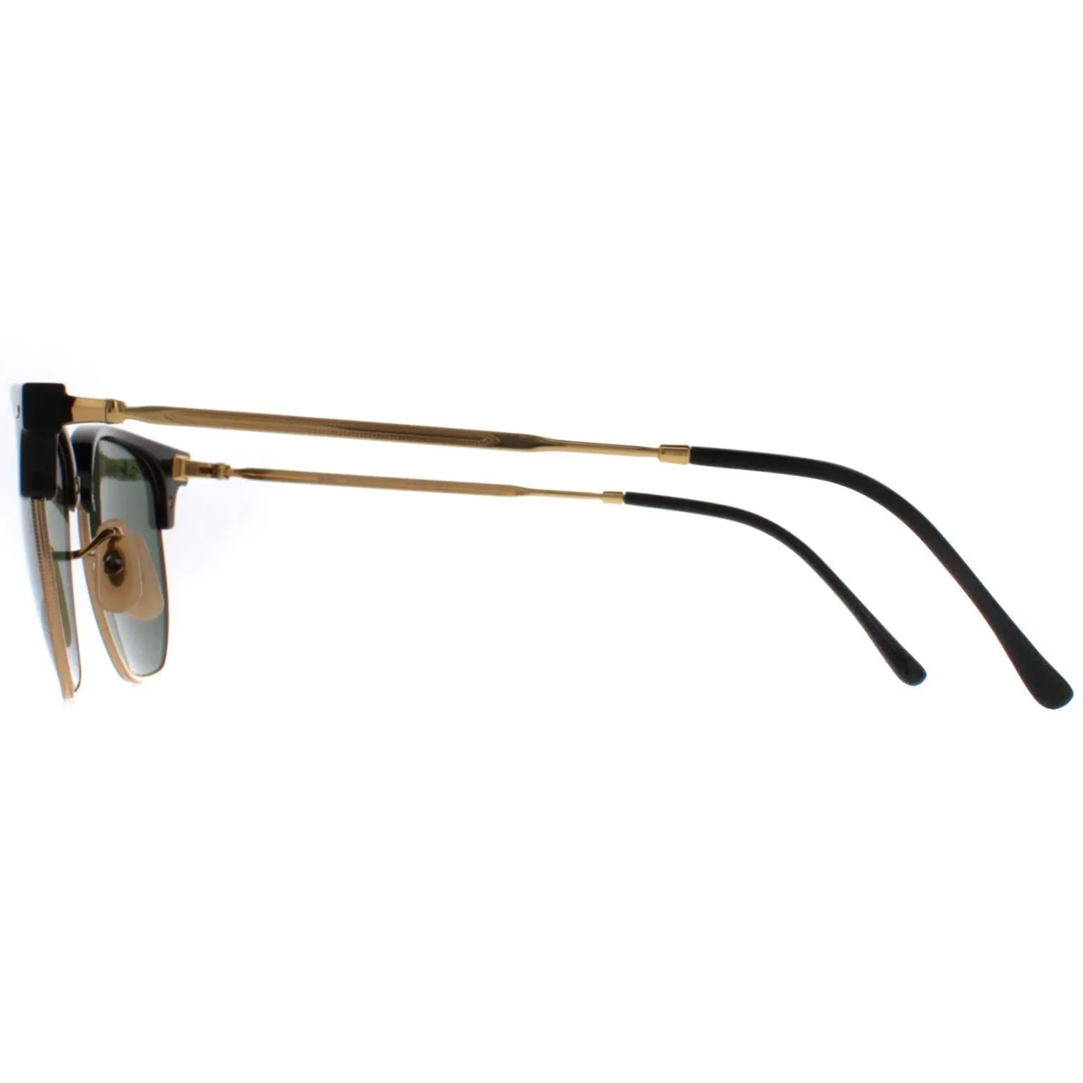 Ray-Ban Sunglasses RB4416 New Clubmaster 601/31 Black on Gold Green