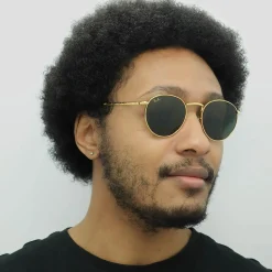 Ray-Ban Sunglasses RB3637 New Round 919631 Gold Green