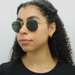 Ray-Ban Sunglasses RB3637 New Round 919631 Gold Green