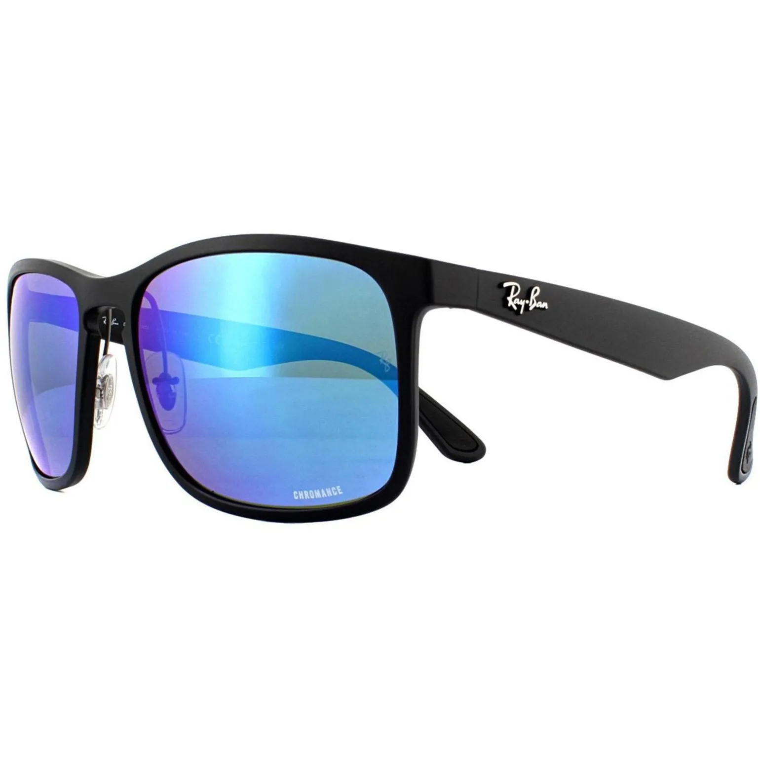 Ray-Ban Sunglasses RB4264 601SA1 Matte Black Blue Flash Polarized Chro