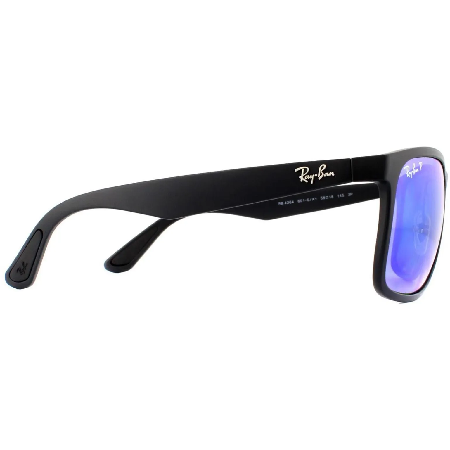 Ray-Ban Sunglasses RB4264 601SA1 Matte Black Blue Flash Polarized Chro