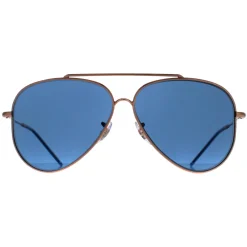 Ray-Ban Sunglasses RB0101S Aviator Reverse 92023A Rose Gold Blue