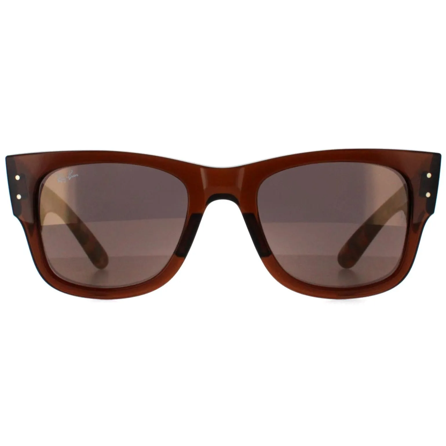 Ray-Ban Sunglasses RB0840S Mega Wayfarer 663693 Transparent Brown and