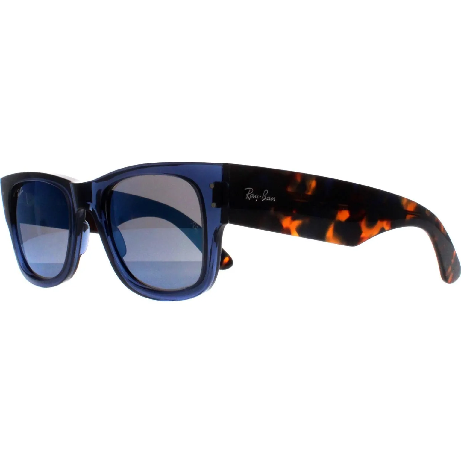 Ray-Ban Sunglasses RB0840S Mega Wayfarer 663804 Polished Transparent D